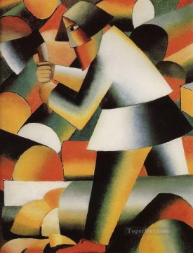 Abstract and Decorative Painting - woodcutter Kazimir Malevich abstract